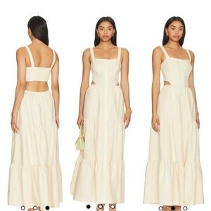 PAIGE Antique Paper Midi Dress